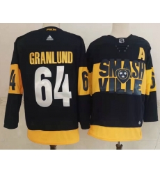 Men Nashville Predators 64 Mikael Granlund Black 2022 Stadium Series adidas Stitched NHL Jersey Men Nashville Predators 64 Mikael Granlund Black 2022 Stadium Series adidas Stitched NHL Jersey