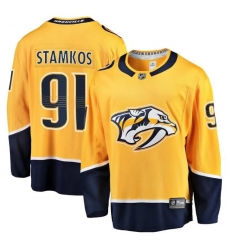 Men Nashville Predators 91 Steven Stamkos Gold Breakaway Home Stitched Jersey Men Nashville Predators 91 Steven Stamkos Gold Breakaway Home Stitched Jersey