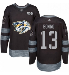 Mens Adidas Nashville Predators 13 Nick Bonino Authentic Black 1917 2017 100th Anniversary NHL Jersey Mens Adidas Nashville Predators 13 Nick Bonino Authentic Black 1917 2017 100th Anniversary NHL Jersey