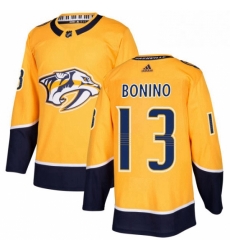 Mens Adidas Nashville Predators 13 Nick Bonino Premier Gold Home NHL Jersey Mens Adidas Nashville Predators 13 Nick Bonino Premier Gold Home NHL Jersey