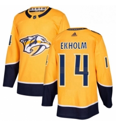 Mens Adidas Nashville Predators 14 Mattias Ekholm Authentic Gold Home NHL Jersey Mens Adidas Nashville Predators 14 Mattias Ekholm Authentic Gold Home NHL Jersey