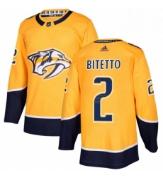 Mens Adidas Nashville Predators 2 Anthony Bitetto Premier Gold Home NHL Jersey Mens Adidas Nashville Predators 2 Anthony Bitetto Premier Gold Home NHL Jersey