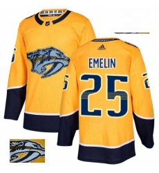 Mens Adidas Nashville Predators 25 Alexei Emelin Authentic Gold Fashion Gold NHL Jersey Mens Adidas Nashville Predators 25 Alexei Emelin Authentic Gold Fashion Gold NHL Jersey