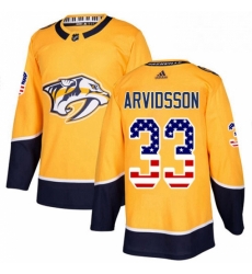 Mens Adidas Nashville Predators 33 Viktor Arvidsson Authentic Gold USA Flag Fashion NHL Jersey Mens Adidas Nashville Predators 33 Viktor Arvidsson Authentic Gold USA Flag Fashion NHL Jersey