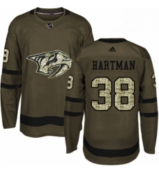 Mens Adidas Nashville Predators 38 Ryan Hartman Authentic Green Salute to Service NHL Jersey Mens Adidas Nashville Predators 38 Ryan Hartman Authentic Green Salute to Service NHL Jersey