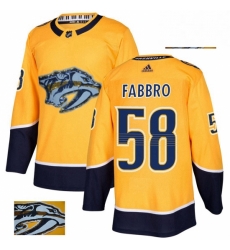 Mens Adidas Nashville Predators 58 Dante Fabbro Authentic Gold Fashion Gold NHL Jersey Mens Adidas Nashville Predators 58 Dante Fabbro Authentic Gold Fashion Gold NHL Jersey