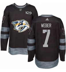 Mens Adidas Nashville Predators 7 Yannick Weber Authentic Black 1917 2017 100th Anniversary NHL Jersey Mens Adidas Nashville Predators 7 Yannick Weber Authentic Black 1917 2017 100th Anniversary NHL Jersey