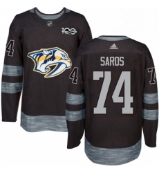 Mens Adidas Nashville Predators 74 Juuse Saros Authentic Black 1917 2017 100th Anniversary NHL Jersey Mens Adidas Nashville Predators 74 Juuse Saros Authentic Black 1917 2017 100th Anniversary NHL Jersey