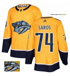 Mens Adidas Nashville Predators 74 Juuse Saros Authentic Gold Fashion Gold NHL Jersey Mens Adidas Nashville Predators 74 Juuse Saros Authentic Gold Fashion Gold NHL Jersey