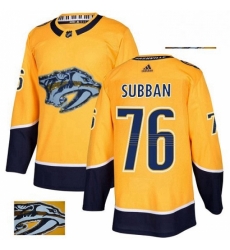 Mens Adidas Nashville Predators 76 PK Subban Authentic Gold Fashion Gold NHL Jersey Mens Adidas Nashville Predators 76 PK Subban Authentic Gold Fashion Gold NHL Jersey
