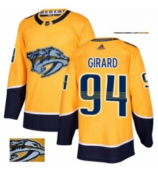 Mens Adidas Nashville Predators 94 Samuel Girard Authentic Gold Fashion Gold NHL Jersey Mens Adidas Nashville Predators 94 Samuel Girard Authentic Gold Fashion Gold NHL Jersey