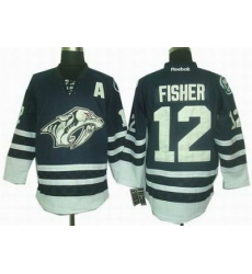 Nashville Predators #12 Mike Fisher black Jersey A patch Nashville Predators #12 Mike Fisher black Jersey A patch