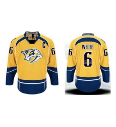 Nashville Predators Authentic NHL Jerseys #6 Shea Weber YELLOW Jersey Nashville Predators Authentic NHL Jerseys #6 Shea Weber YELLOW Jersey