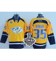 Predators #35 Pekka Rinne Yellow Home 2017 Stanley Cup Final Patch Stitched NHL Jersey Predators #35 Pekka Rinne Yellow Home 2017 Stanley Cup Final Patch Stitched NHL Jersey