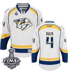 Predators #4 Ryan Ellis White Road 2017 Stanley Cup Final Patch Stitched NHL Jersey Predators #4 Ryan Ellis White Road 2017 Stanley Cup Final Patch Stitched NHL Jersey