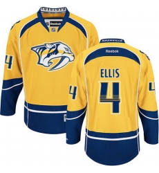 Predators #4 Ryan Ellis Yellow Home Stitched NHL Jersey Predators #4 Ryan Ellis Yellow Home Stitched NHL Jersey