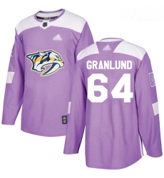 Predators #64 Mikael Granlund Purple Authentic Fights Cancer Stitched Hockey Jersey Predators #64 Mikael Granlund Purple Authentic Fights Cancer Stitched Hockey Jersey