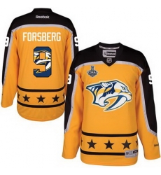 Predators #9 Filip Forsberg Yellow 2017 Stanley Cup Team Logo Fashion Stitched NHL Jersey Predators #9 Filip Forsberg Yellow 2017 Stanley Cup Team Logo Fashion Stitched NHL Jersey