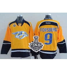 Predators #9 Filip Forsberg Yellow Home 2017 Stanley Cup Final Patch Stitched NHL Jersey Predators #9 Filip Forsberg Yellow Home 2017 Stanley Cup Final Patch Stitched NHL Jersey