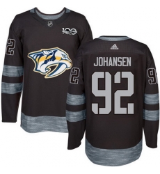 Predators #92 Ryan Johansen Black 1917 2017 100th Anniversary Stitched NHL Jersey Predators #92 Ryan Johansen Black 1917 2017 100th Anniversary Stitched NHL Jersey