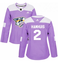 Womens Adidas Nashville Predators 2 Dan Hamhuis Authentic Purple Fights Cancer Practice NHL Jersey Womens Adidas Nashville Predators 2 Dan Hamhuis Authentic Purple Fights Cancer Practice NHL Jersey