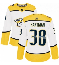 Womens Adidas Nashville Predators 38 Ryan Hartman Authentic White Away NHL Jersey Womens Adidas Nashville Predators 38 Ryan Hartman Authentic White Away NHL Jersey