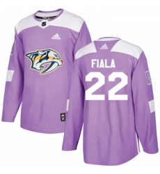 Youth Adidas Nashville Predators 22 Kevin Fiala Authentic Purple Fights Cancer Practice NHL Jersey Youth Adidas Nashville Predators 22 Kevin Fiala Authentic Purple Fights Cancer Practice NHL Jersey