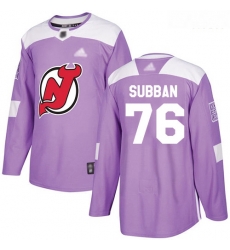 Devils #76 P K Subban Purple Authentic Fights Cancer Stitched Hockey Jersey Devils #76 P K Subban Purple Authentic Fights Cancer Stitched Hockey Jersey
