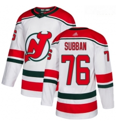 Devils #76 P K Subban White Alternate Authentic Stitched Hockey Jersey Devils #76 P K Subban White Alternate Authentic Stitched Hockey Jersey