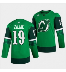 Men New jerseyy Devils 19 Travis Zajac Green Warm Up St Patricks Day Stitched jersey Men New jerseyy Devils 19 Travis Zajac Green Warm Up St Patricks Day Stitched jersey
