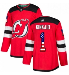 Mens Adidas New Jersey Devils 1 Keith Kinkaid Authentic Red USA Flag Fashion NHL Jersey Mens Adidas New Jersey Devils 1 Keith Kinkaid Authentic Red USA Flag Fashion NHL Jersey