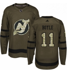Mens Adidas New Jersey Devils 11 Brian Boyle Authentic Green Salute to Service NHL Jersey Mens Adidas New Jersey Devils 11 Brian Boyle Authentic Green Salute to Service NHL Jersey