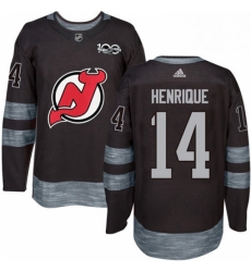 Mens Adidas New Jersey Devils 14 Adam Henrique Authentic Black 1917 2017 100th Anniversary NHL Jersey Mens Adidas New Jersey Devils 14 Adam Henrique Authentic Black 1917 2017 100th Anniversary NHL Jersey