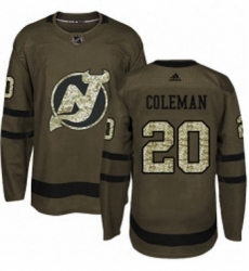 Mens Adidas New Jersey Devils 20 Blake Coleman Authentic Green Salute to Service NHL Jersey Mens Adidas New Jersey Devils 20 Blake Coleman Authentic Green Salute to Service NHL Jersey
