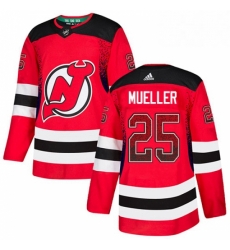 Mens Adidas New Jersey Devils 25 Mirco Mueller Authentic Red Drift Fashion NHL Jersey Mens Adidas New Jersey Devils 25 Mirco Mueller Authentic Red Drift Fashion NHL Jersey