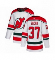 Mens Adidas New Jersey Devils 37 Pavel Zacha Authentic White Alternate NHL Jersey Mens Adidas New Jersey Devils 37 Pavel Zacha Authentic White Alternate NHL Jersey