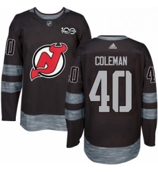 Mens Adidas New Jersey Devils 40 Blake Coleman Authentic Black 1917 2017 100th Anniversary NHL Jersey Mens Adidas New Jersey Devils 40 Blake Coleman Authentic Black 1917 2017 100th Anniversary NHL Jersey