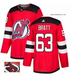 Mens Adidas New Jersey Devils 63 Jesper Bratt Authentic Red Fashion Gold NHL Jersey Mens Adidas New Jersey Devils 63 Jesper Bratt Authentic Red Fashion Gold NHL Jersey