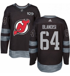 Mens Adidas New Jersey Devils 64 Joseph Blandisi Authentic Black 1917 2017 100th Anniversary NHL Jersey Mens Adidas New Jersey Devils 64 Joseph Blandisi Authentic Black 1917 2017 100th Anniversary NHL Jersey