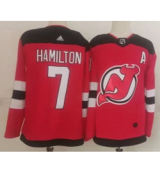 Men's New Jersey Devils #7 Dougie Hamilton Red Authentic Jersey Men's New Jersey Devils #7 Dougie Hamilton Red Authentic Jersey