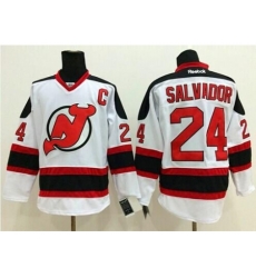New Jersey Devils #24 Bryce Salvador White Stitched NHL Jersey New Jersey Devils #24 Bryce Salvador White Stitched NHL Jersey