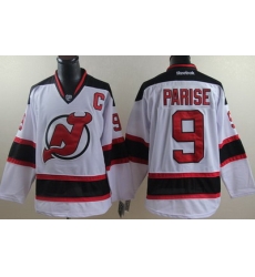 New Jersey Devils 9 PARISE White NHL Jersey C Patch New Jersey Devils 9 PARISE White NHL Jersey C Patch
