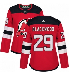 Women New Jersey Devils Mackenzie Blackwood Red Home Adidas Jersey Women New Jersey Devils Mackenzie Blackwood Red Home Adidas Jersey