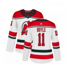 Womens Adidas New Jersey Devils 11 Brian Boyle Authentic White Alternate NHL Jersey Womens Adidas New Jersey Devils 11 Brian Boyle Authentic White Alternate NHL Jersey