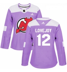 Womens Adidas New Jersey Devils 12 Ben Lovejoy Authentic Purple Fights Cancer Practice NHL Jersey Womens Adidas New Jersey Devils 12 Ben Lovejoy Authentic Purple Fights Cancer Practice NHL Jersey