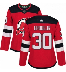 Womens Adidas New Jersey Devils 30 Martin Brodeur Authentic Red Home NHL Jersey Womens Adidas New Jersey Devils 30 Martin Brodeur Authentic Red Home NHL Jersey