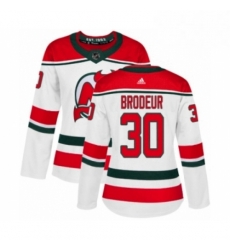 Womens Adidas New Jersey Devils 30 Martin Brodeur Authentic White Alternate NHL Jersey Womens Adidas New Jersey Devils 30 Martin Brodeur Authentic White Alternate NHL Jersey