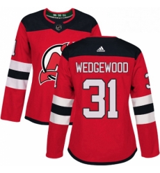 Womens Adidas New Jersey Devils 31 Scott Wedgewood Authentic Red Home NHL Jersey Womens Adidas New Jersey Devils 31 Scott Wedgewood Authentic Red Home NHL Jersey