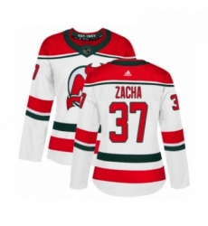 Womens Adidas New Jersey Devils 37 Pavel Zacha Authentic White Alternate NHL Jersey Womens Adidas New Jersey Devils 37 Pavel Zacha Authentic White Alternate NHL Jersey