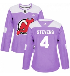 Womens Adidas New Jersey Devils 4 Scott Stevens Authentic Purple Fights Cancer Practice NHL Jersey Womens Adidas New Jersey Devils 4 Scott Stevens Authentic Purple Fights Cancer Practice NHL Jersey